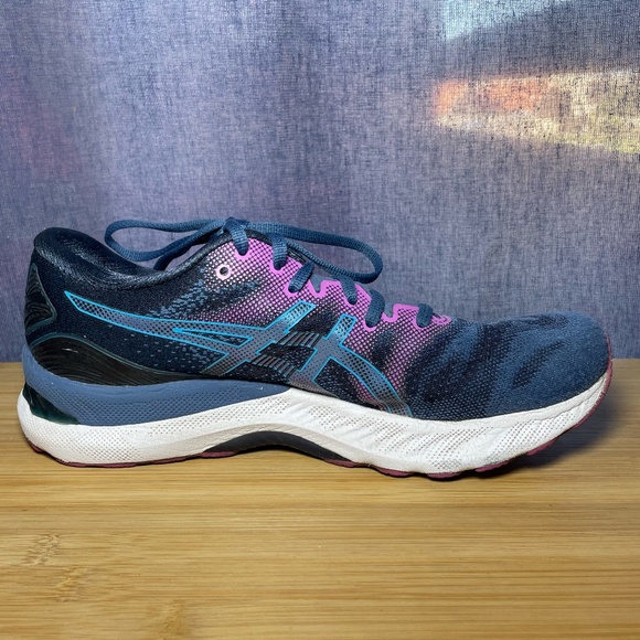 ASICS Gel-Nimbus 23 Women’s Running Shoes Sz 10.5 Navy Pink/Purple Sneakers NICE - Picture 3 of 12